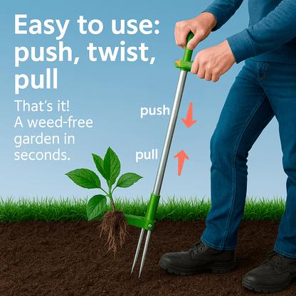 Skanto | RootRipper Garden Weeder - Powerful Handheld Weeder for Effective Weed Removal in Lawns & Gardens