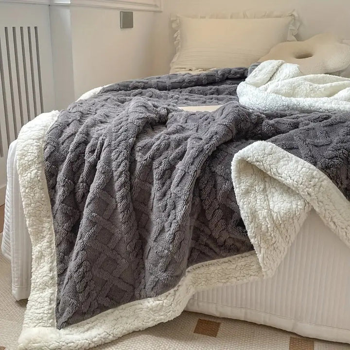 Reversible Sherpa Fleece Blanket, Soft and Cozy for Year-Round Comfort, 50 x 60 – Lightweight and Machine Washable 3