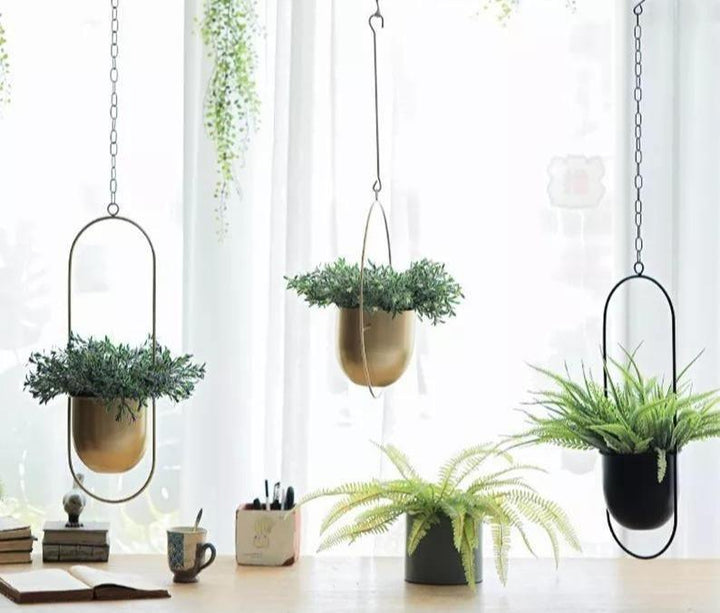 HaloRing Hanging Plant Holder – Metal Hanging Planter for Indoor and Outdoor | Kalsten