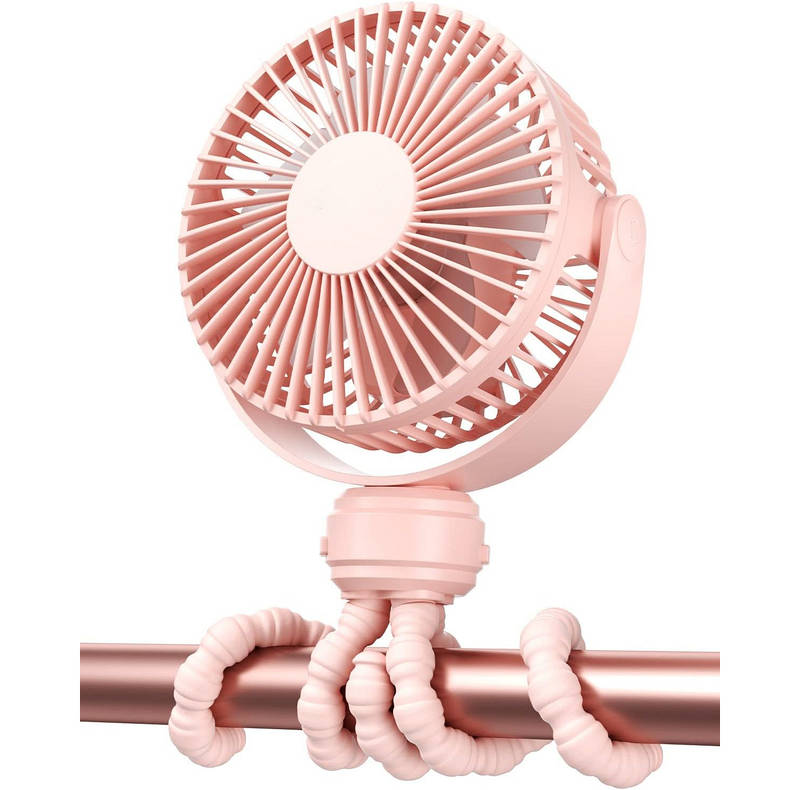Portable Stroller Fan USB C Rechargeable, 5 Speed Quiet Baby Clip Fan with LED Display 10H Battery for Car Seat Crib Travel | Kalsten