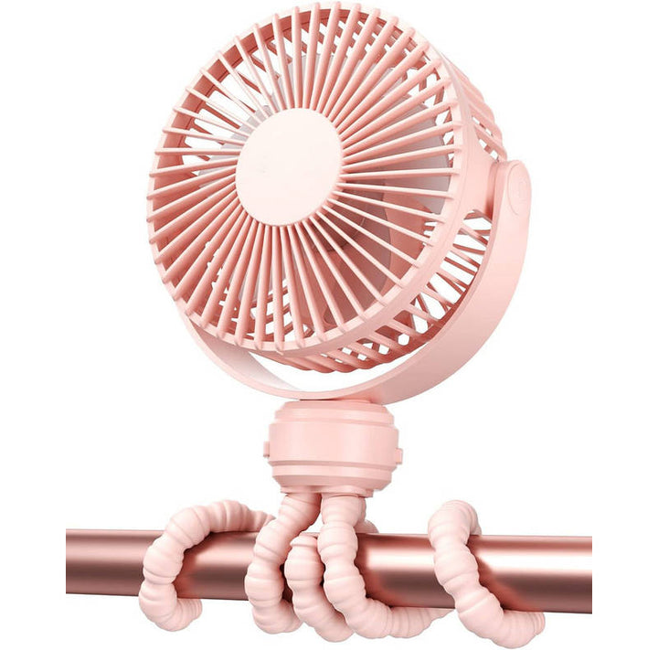 Portable Stroller Fan USB C Rechargeable, 5 Speed Quiet Baby Clip Fan with LED Display 10H Battery for Car Seat Crib Travel | Kalsten
