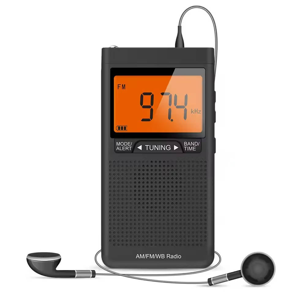 BowLift | Portable AM/FM Pocket Radio with Weather Alerts and Digital Tuning