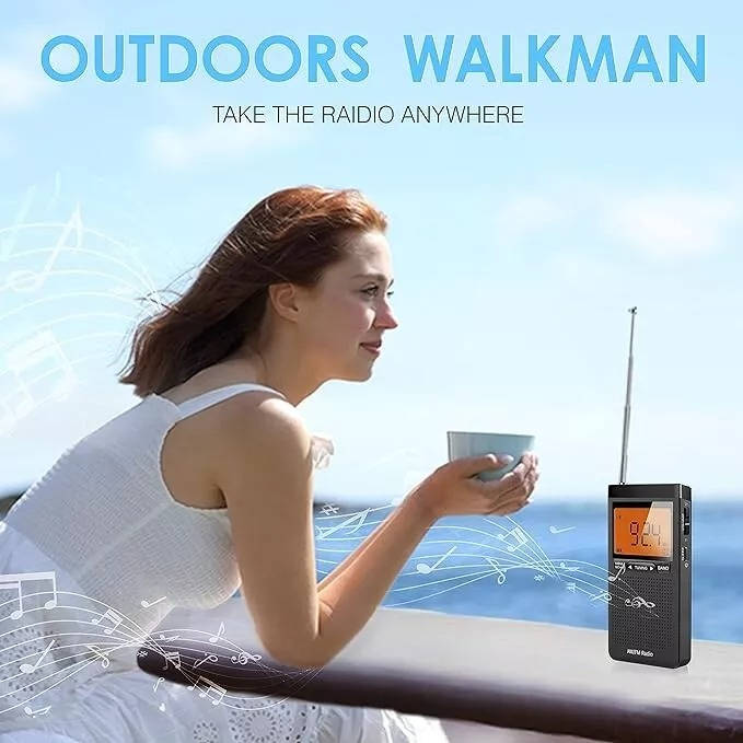 BowLift | Portable AM/FM Pocket Radio with Weather Alerts and Digital Tuning