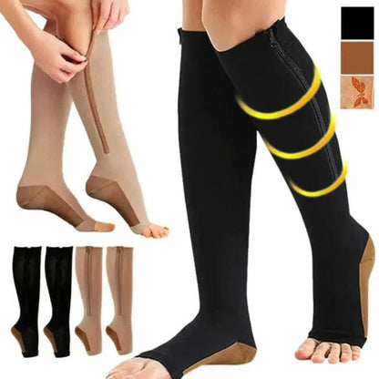 Skanto | Zipper Compression Socks for Support and Relief