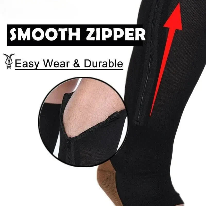 Skanto | Zipper Compression Socks for Support and Relief