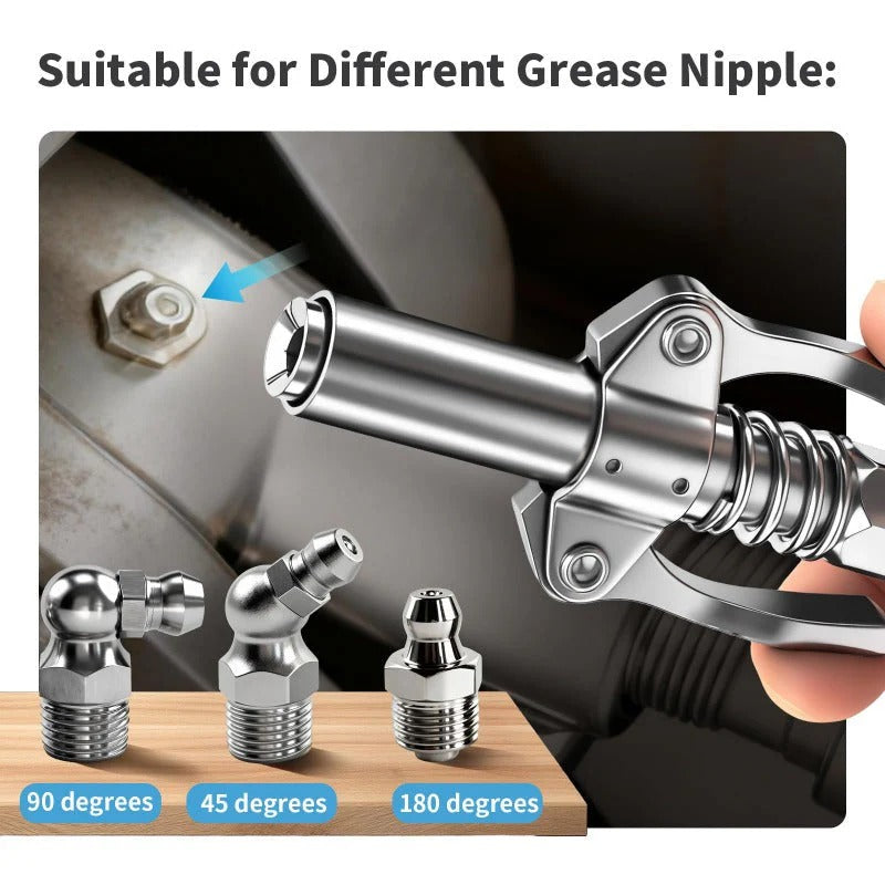 IronGrip Grease Nipple Coupler with Two-Handle Locking | Kalsten