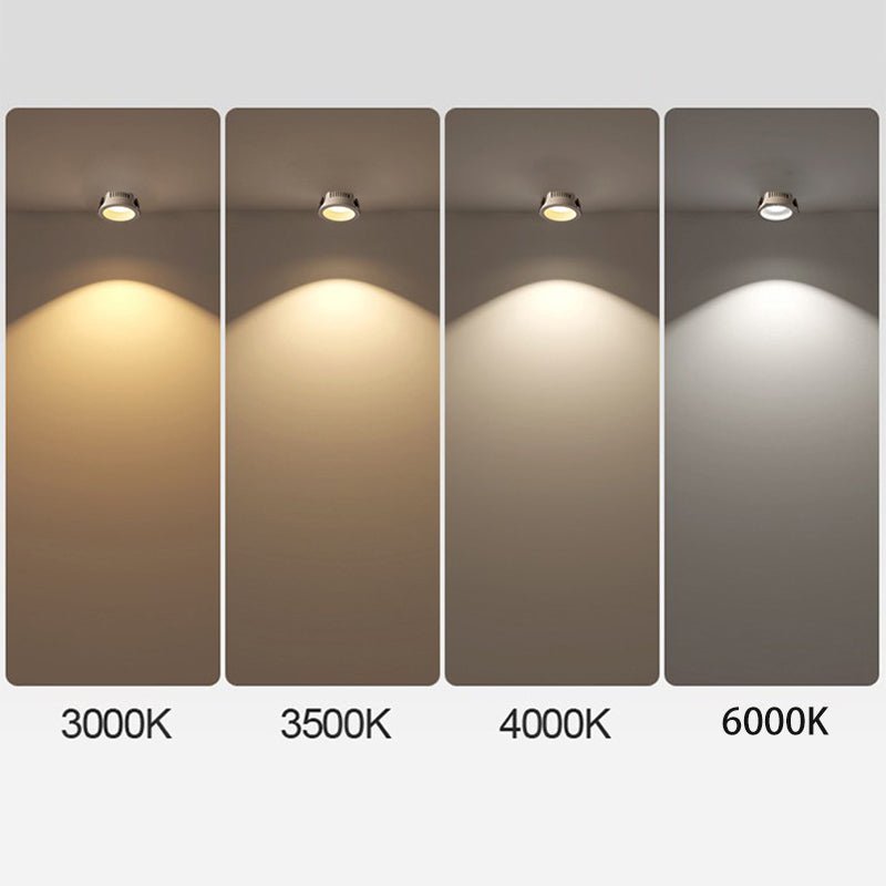 Flush Mount Ceiling Light Aluminum 3.7 in Small 12W Modern Hallway Bedroom Living Room LED Fixture | Kalsten