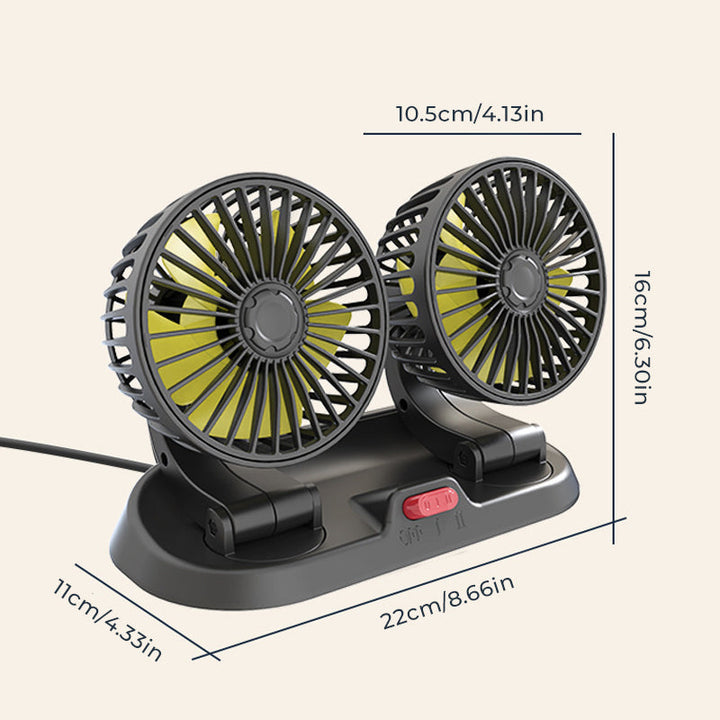 Double head car cooling air circulation fan | Kalsten