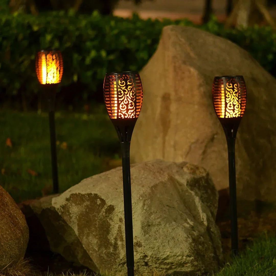 Solar Flame Effect Garden Torch Light Kalsten
