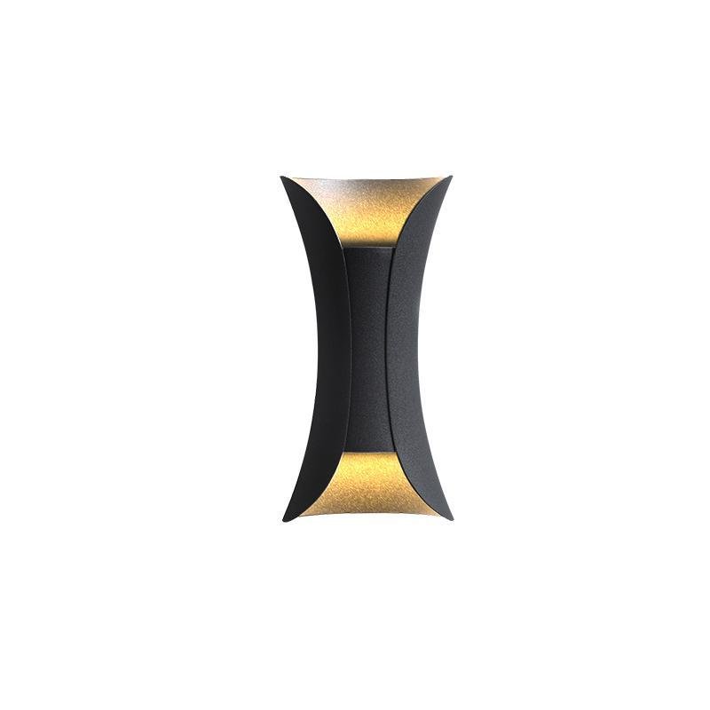 Curved LED Up and Down Lighting Waterproof Modern Outdoor Wall Lights | Kalsten