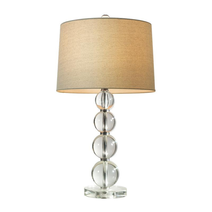 25 inch Light-Through Stacked Spheres Crystal Table Lamp | Kalsten