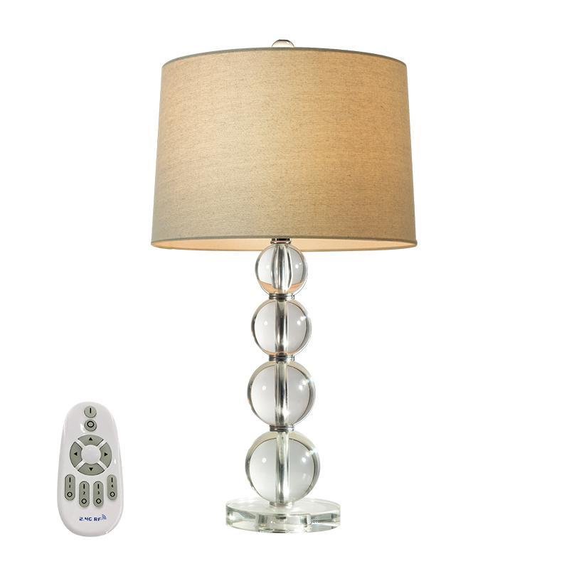 25 inch Light-Through Stacked Spheres Crystal Table Lamp | Kalsten