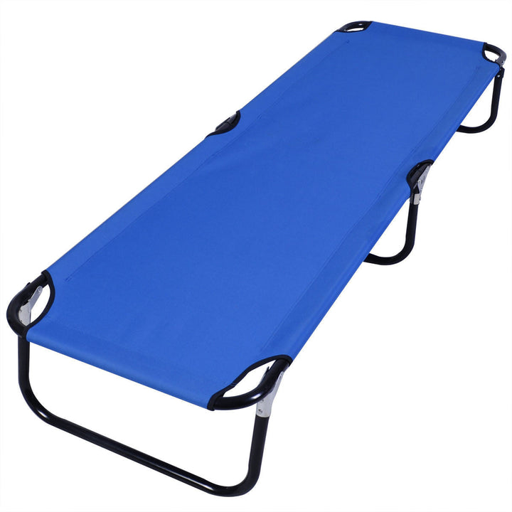 Outdoor Portable Blue Folding Camping Bed | Kalsten
