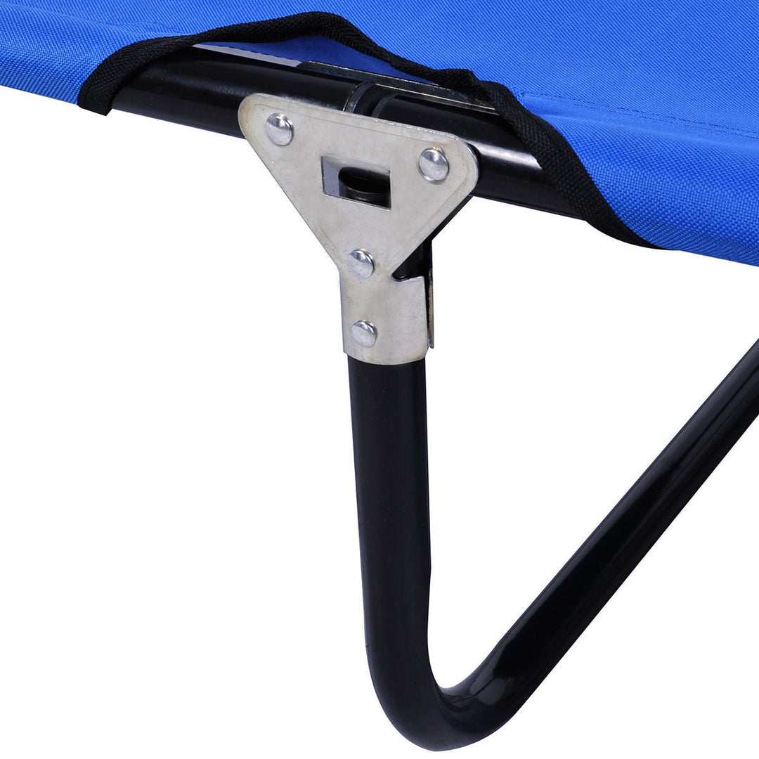 Outdoor Portable Blue Folding Camping Bed | Kalsten