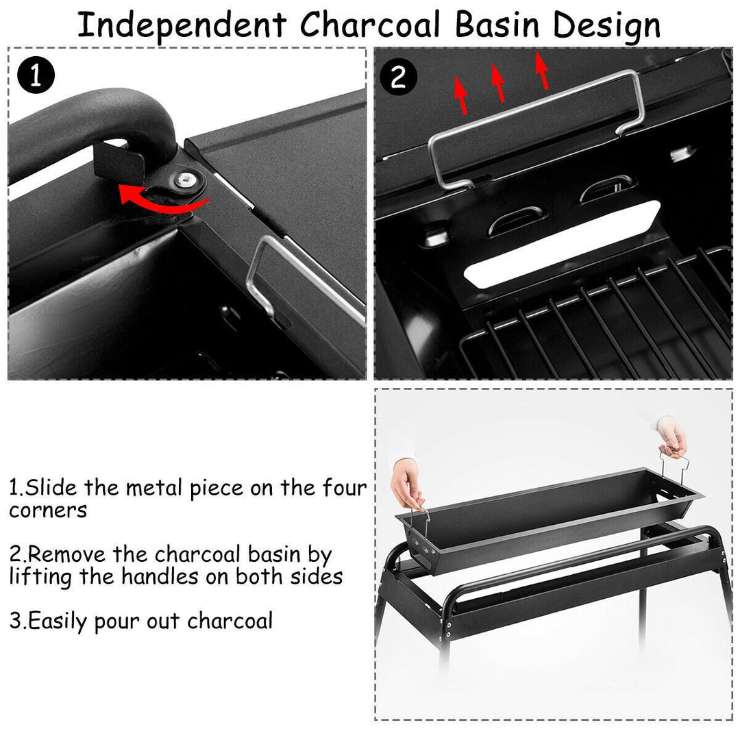Height Adjustable Outdoor Barbecue Charcoal Grill Stove | Kalsten