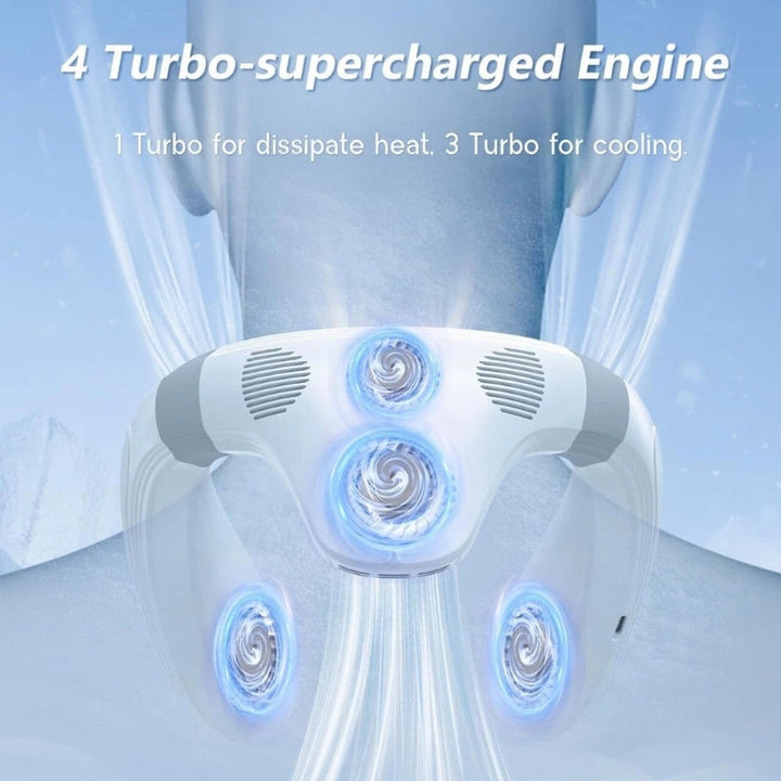 Dual-Cooling Neck Fan with 5200mAh Battery & Cooling Plate | Kalsten