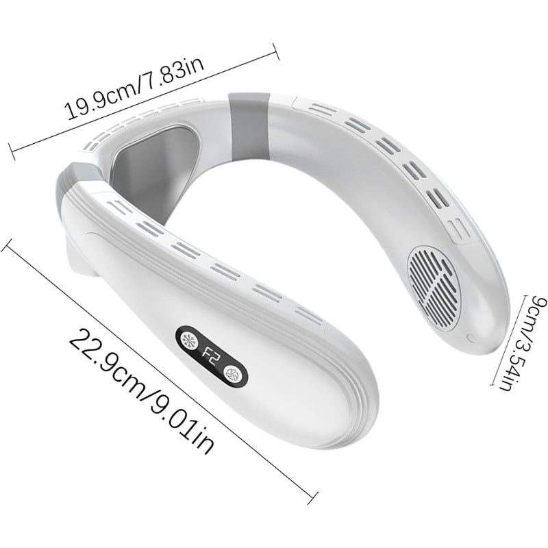 Dual-Cooling Neck Fan with 5200mAh Battery & Cooling Plate | Kalsten