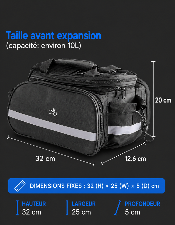 Foldable Storage Bag for Bicycle Rear Seat | Kalsten