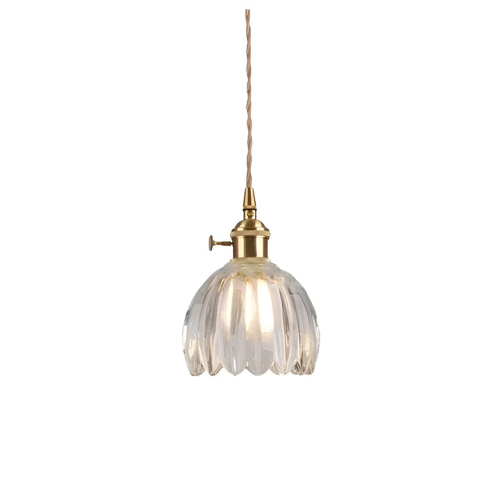 Hanging light with flower glass – Japanese design for cozy spaces | Kalsten