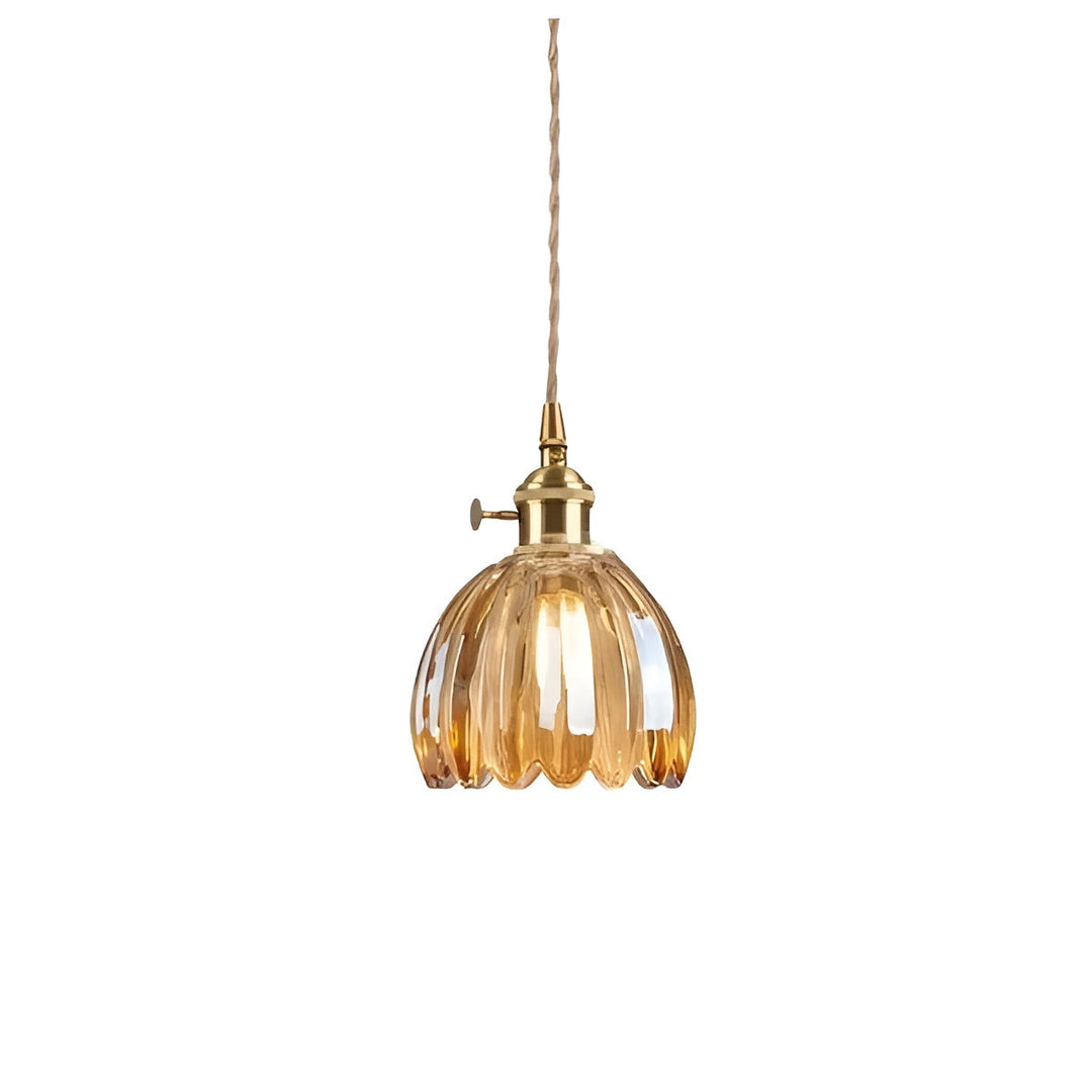 Hanging light with flower glass – Japanese design for cozy spaces | Kalsten