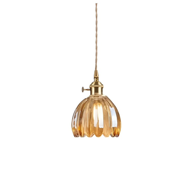 Hanging light with flower glass – Japanese design for cozy spaces | Kalsten