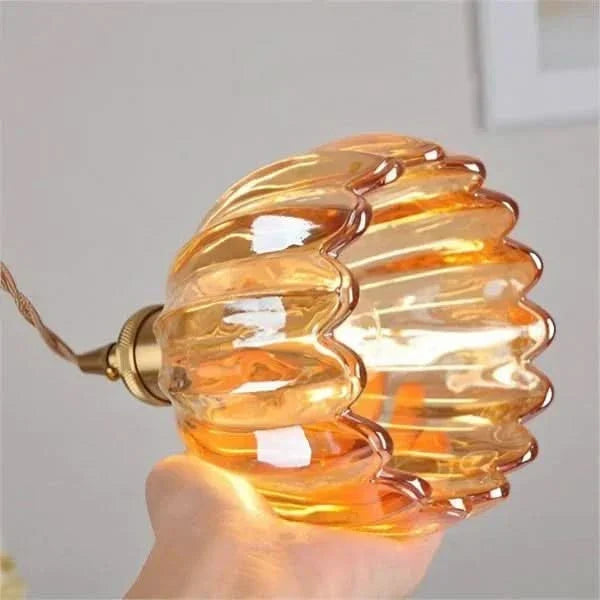 Japanese-Style Glass Flower Pendant Light