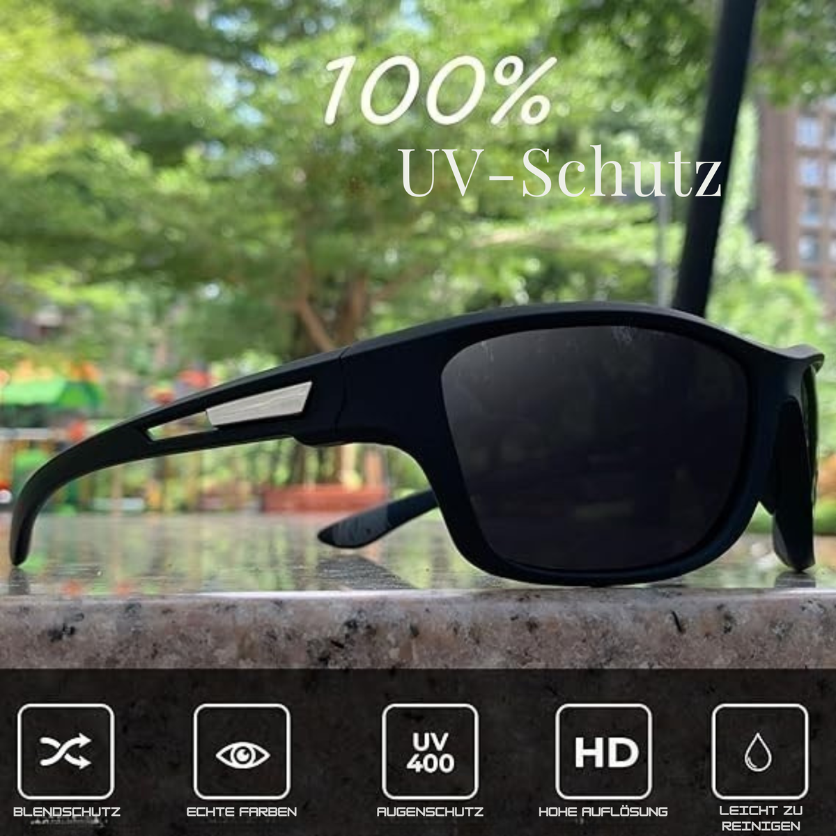 Skanto | Polarized Sunglasses – 100% UV Protection & Polarized Lenses for Sports & Leisure | Scratch-Resistant & Lightweight