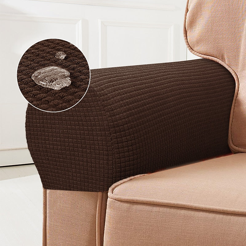 Kalsten | Stretch Armrest Covers – Spandex Covers for Chairs & Armchairs, Set of 2, Bordeaux