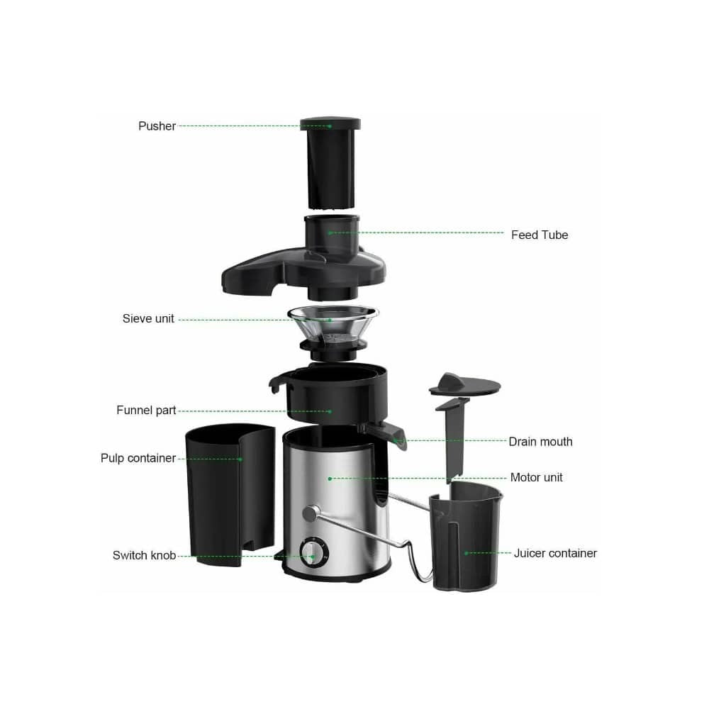 Juicer with pitcher 800W (1.25 liter pulp container) | Kalsten