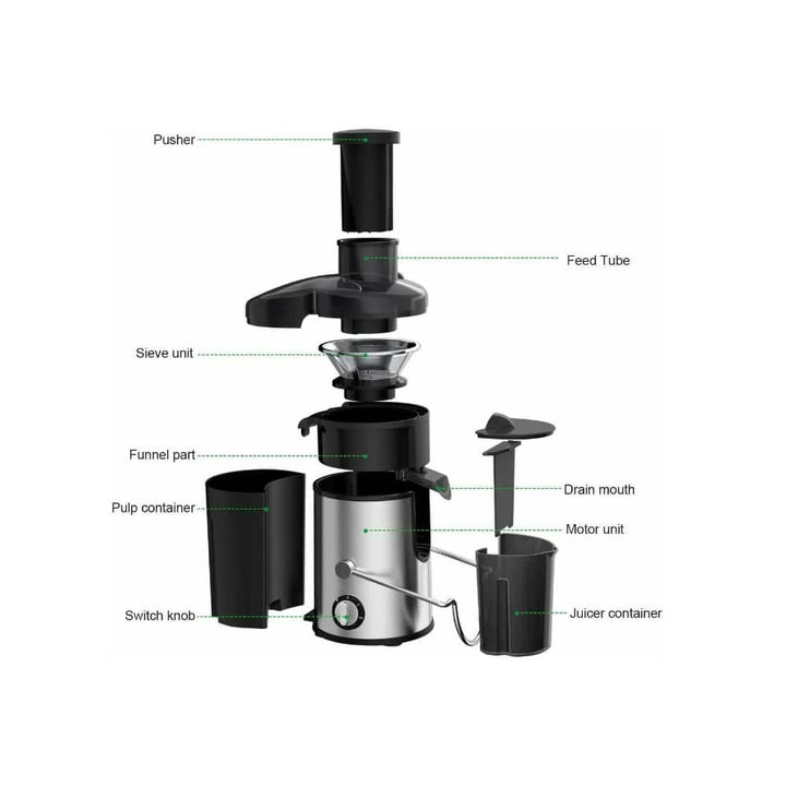 Juicer with pitcher 800W (1.25 liter pulp container) | Kalsten
