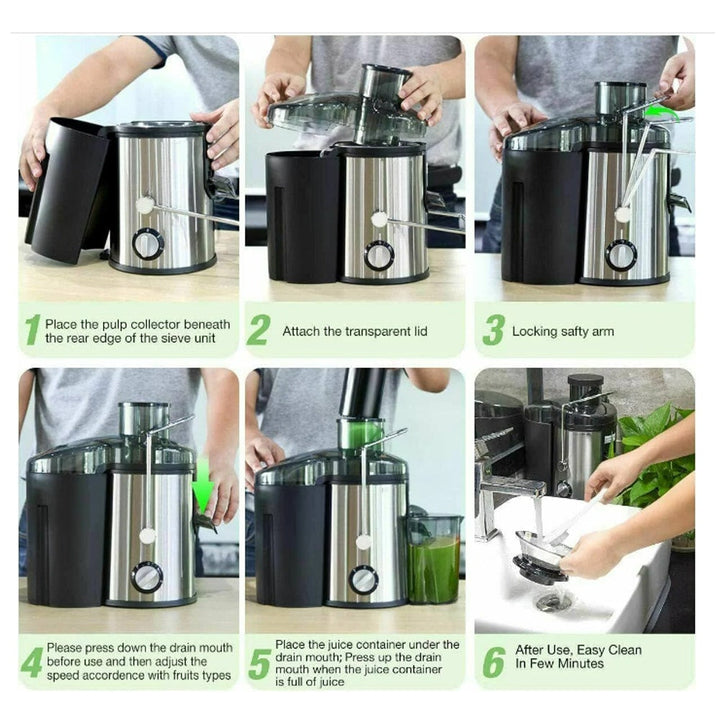 Juicer with pitcher 800W (1.25 liter pulp container) | Kalsten