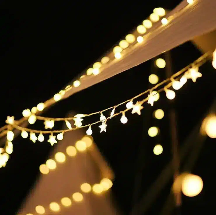 LED string lights 4 meters with stars - Solar powered - | Kalsten