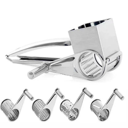 Brehn | Stainless steel rotary hand grater with interchangeable drums