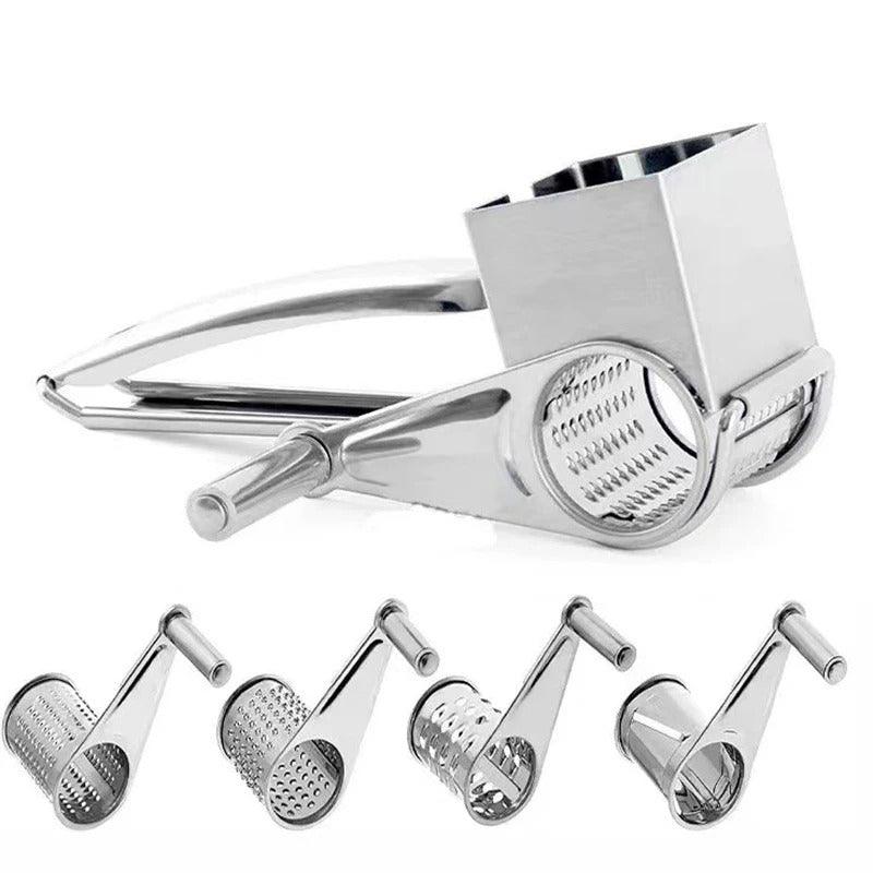 Brehn | Stainless steel rotary hand grater with interchangeable drums