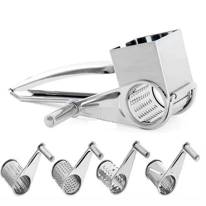 Brehn | Stainless steel rotary hand grater with interchangeable drums