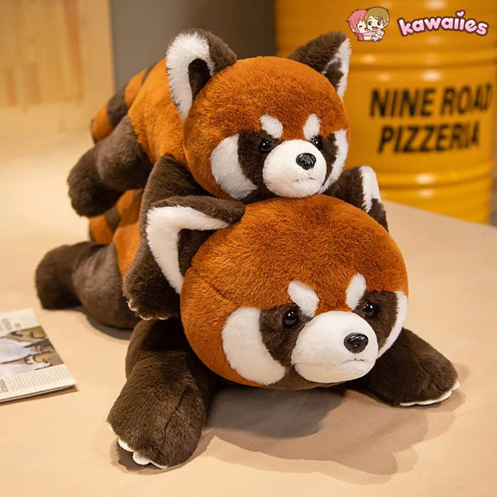 Kalsten | Laying Fluffy Red Panda Lifelike Plushie