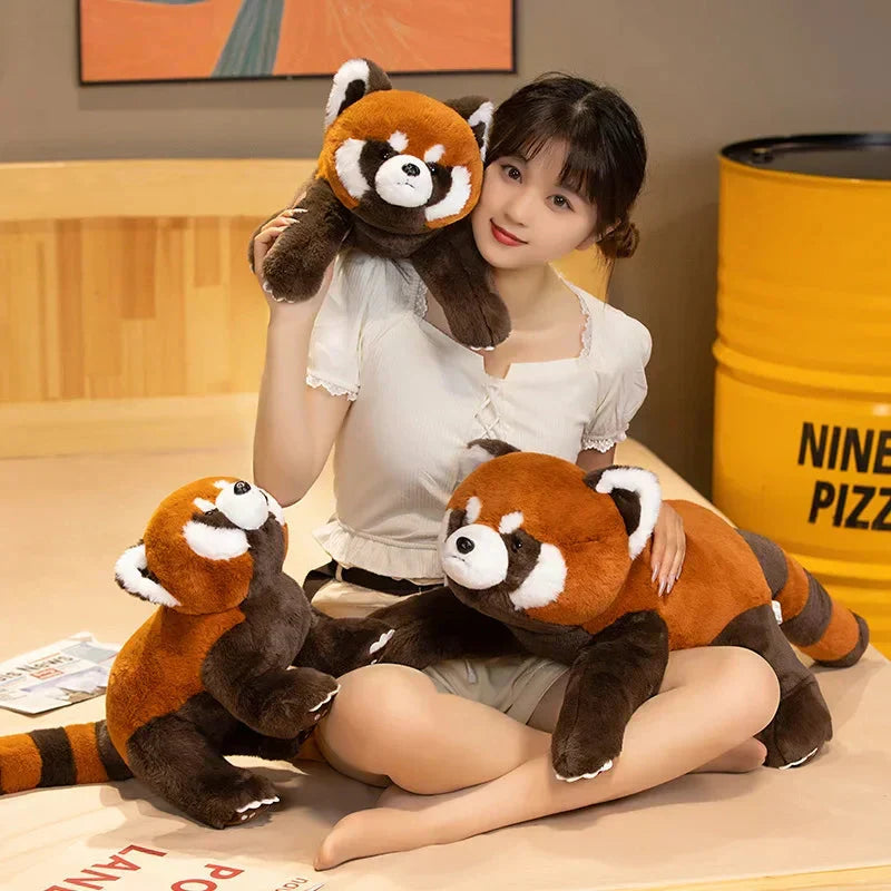 Kalsten | Laying Fluffy Red Panda Lifelike Plushie