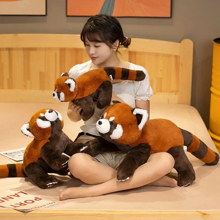 Kalsten | Laying Fluffy Red Panda Lifelike Plushie