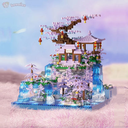 Skanto | Purple Sakura Floating Island Nano Building Set