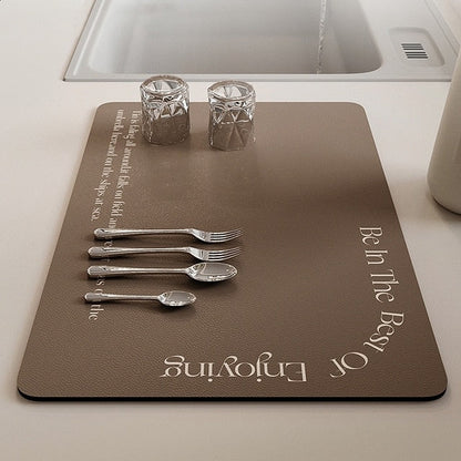 Kitchen Drain Mat Absorbent Drying Mat Table Protection Pad | Karnz