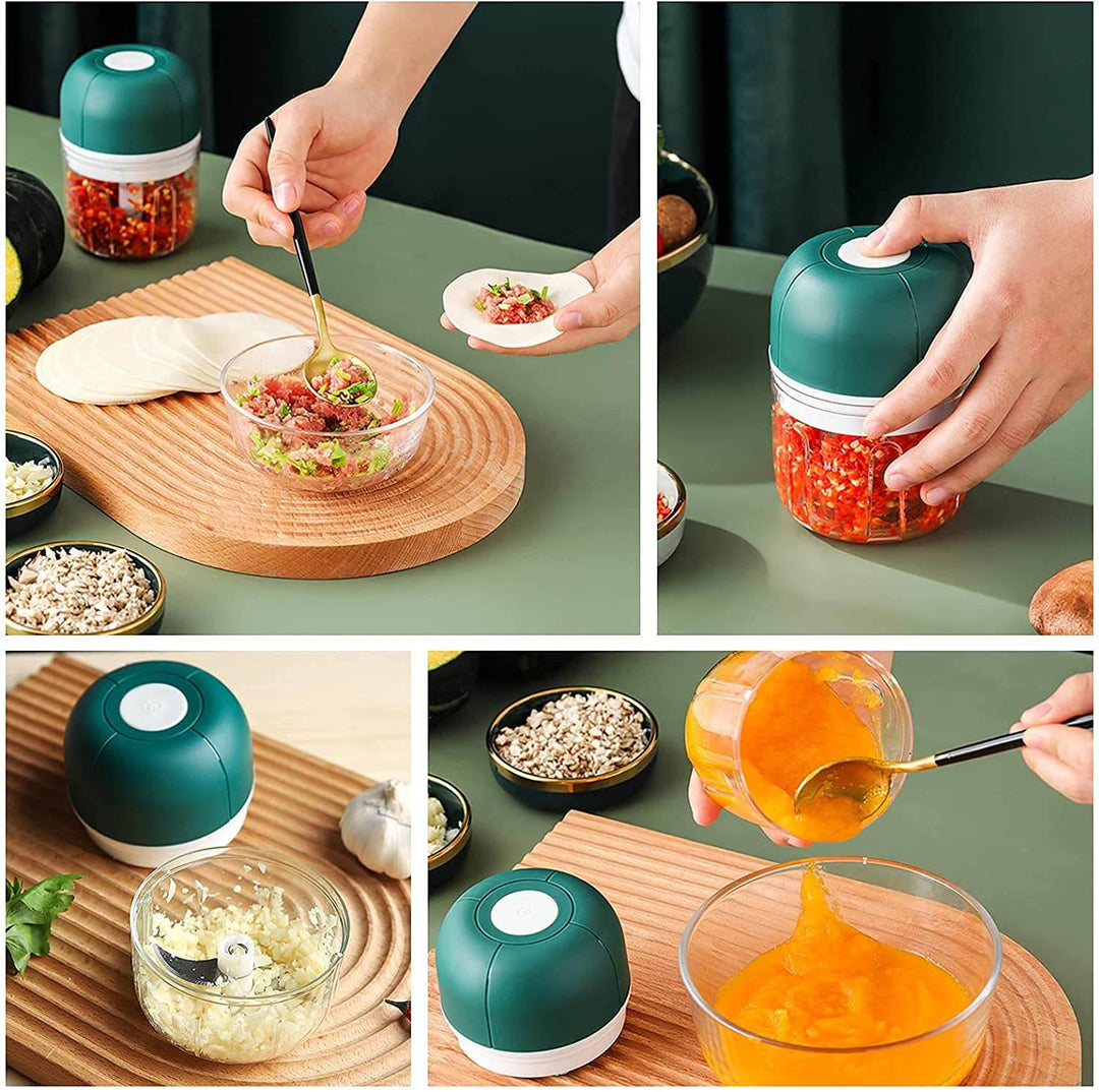 Kalsten | ChopEase Electric Garlic Press – USB Rechargeable – Compact & Powerful – 250ml