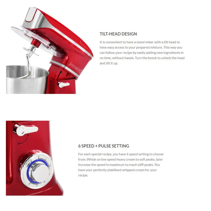 Royalty Line Kitchen Machine 1,900 W 6.5 Liter (Mixer) | Kalsten