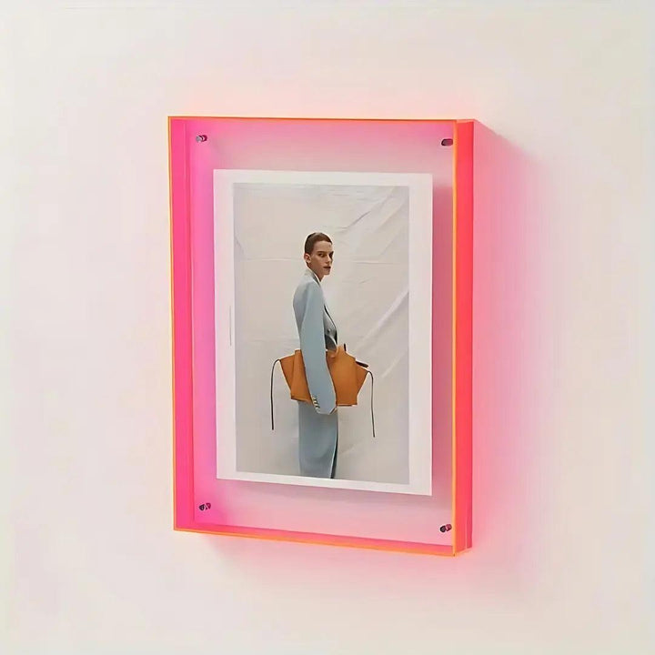 Kalsten | Acrylic Photo Frame | Neon Minimalist Desk Display