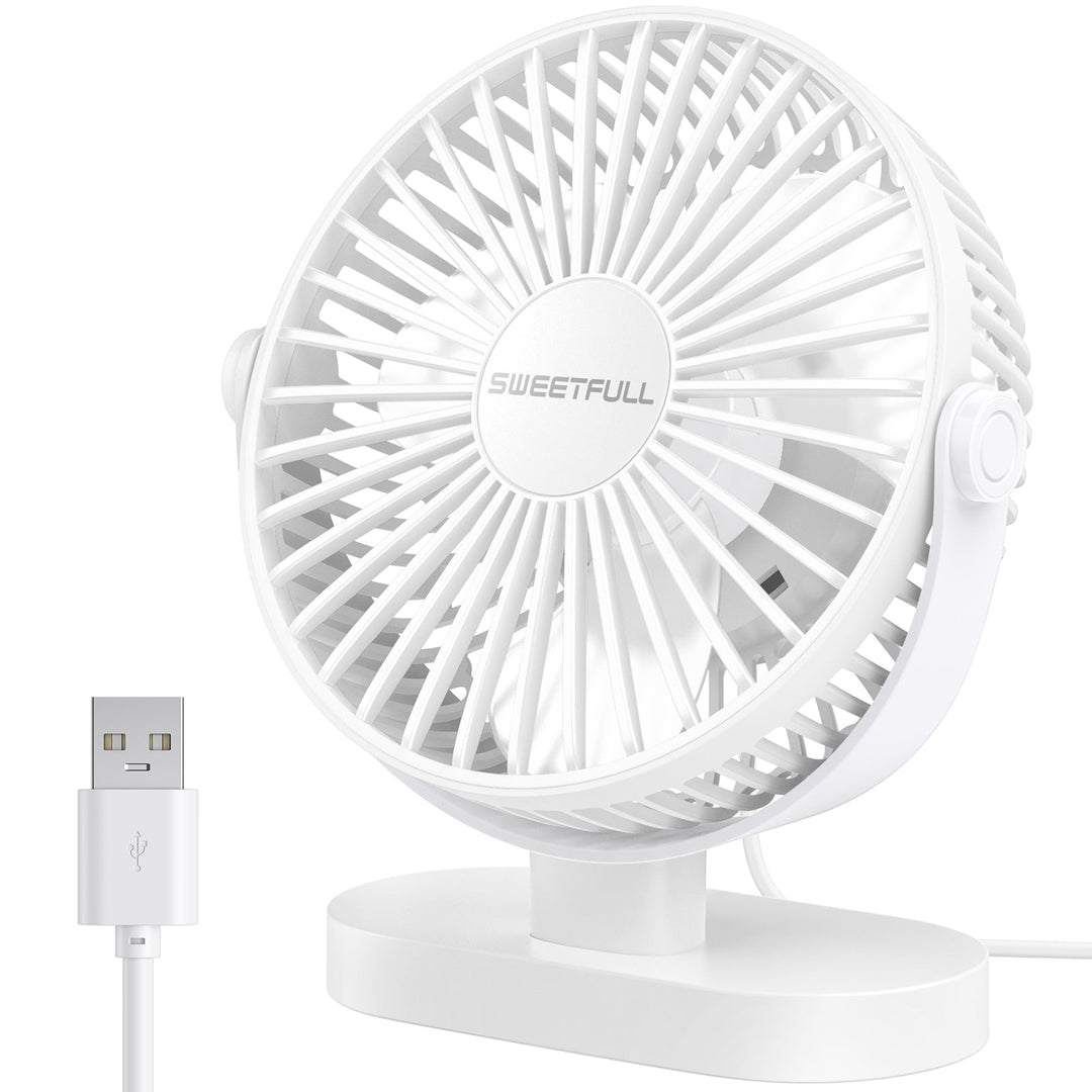 6.5 Inch USB Small Desk Fan for Home Office Car Outdoor Travel | Kalsten
