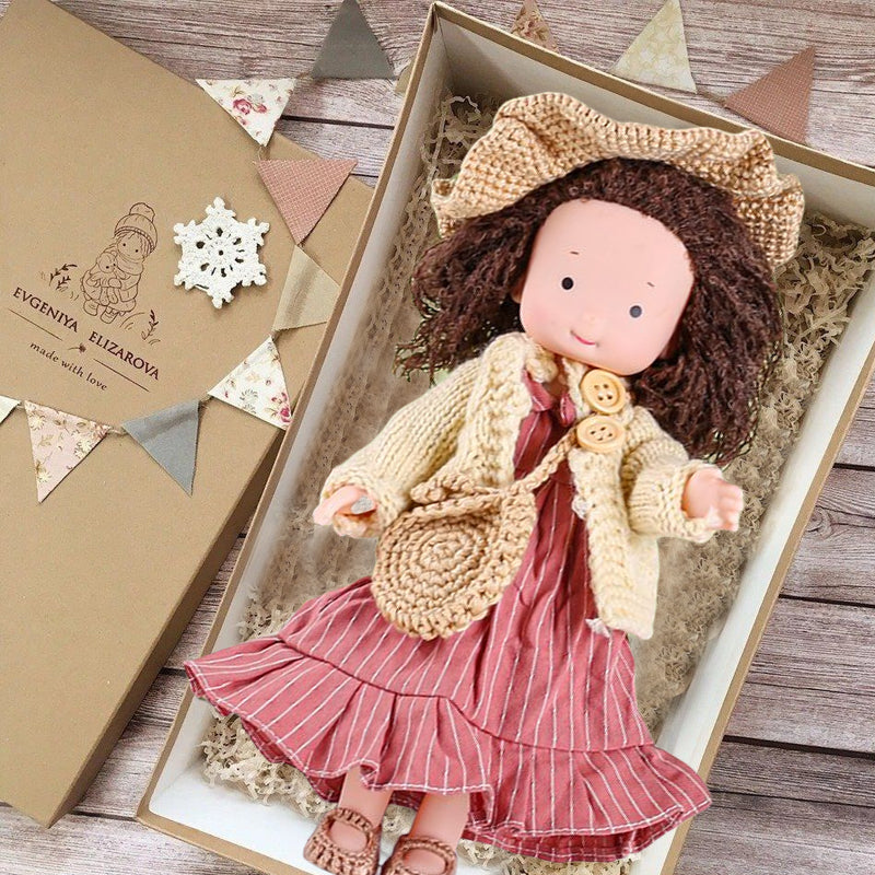 Brehn | Handcrafted Waldorf Doll | Natural Materials & Pollutant-Free | Educational Fabric Toy | Hypoallergenic & Organic Quality | 30cm Cuddly Doll