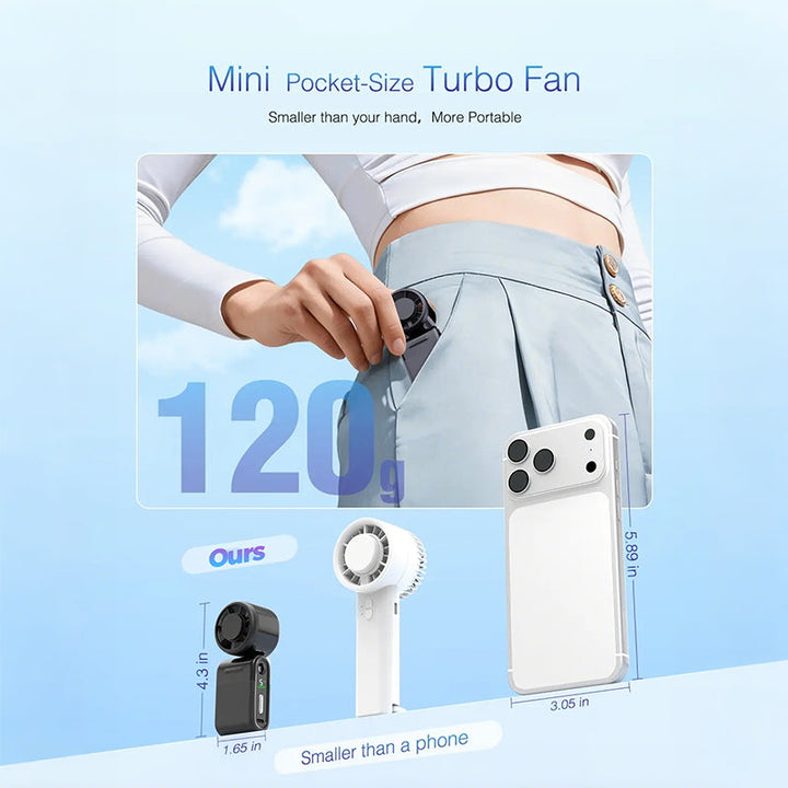 Foldable Handheld Turbo Mini Portable Fan | Kalsten