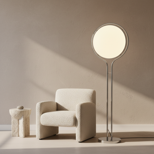 Orbis Chrome-Frame Floor Lamp