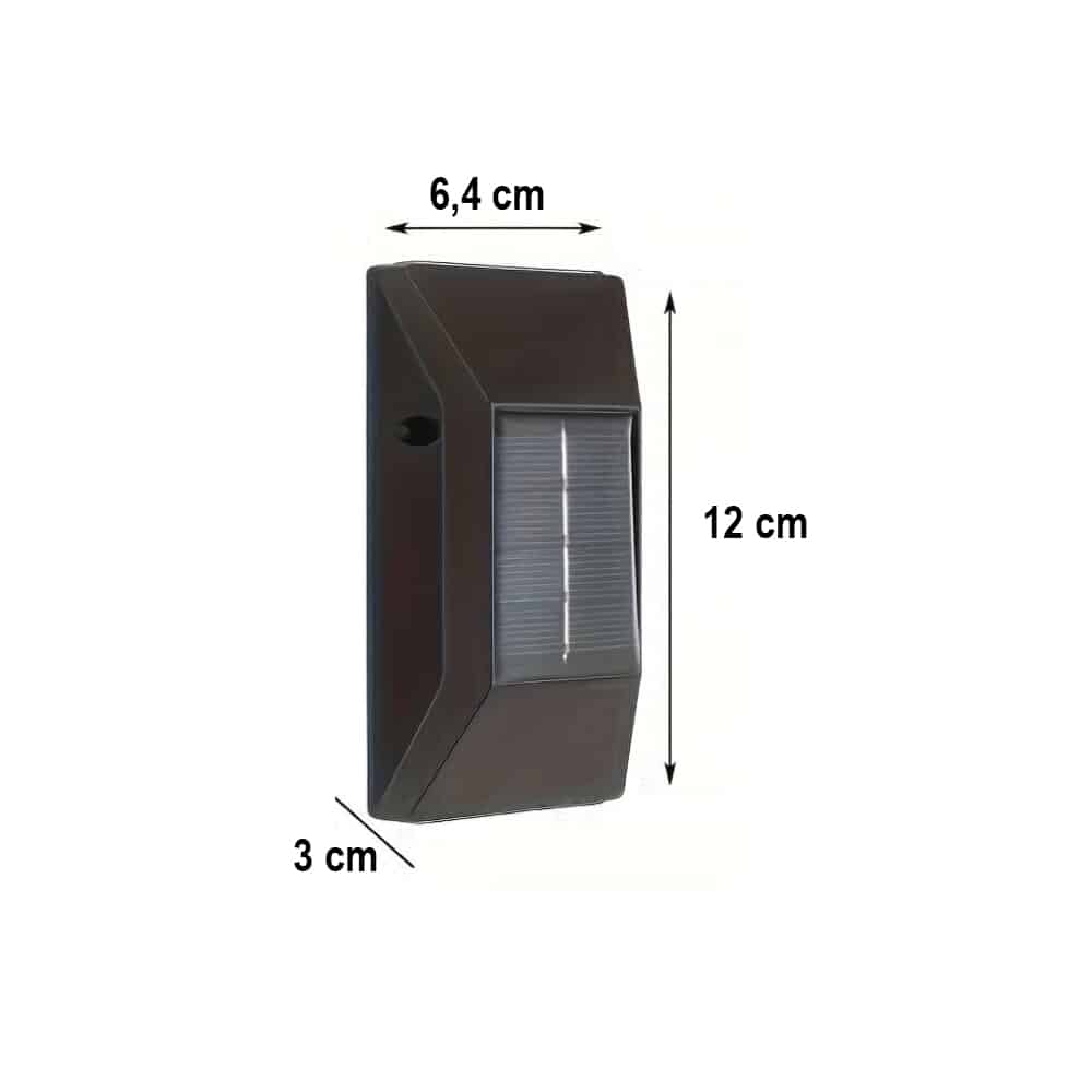 LED solar cell wall light (up-downlight), 2 pcs. Black | Kalsten