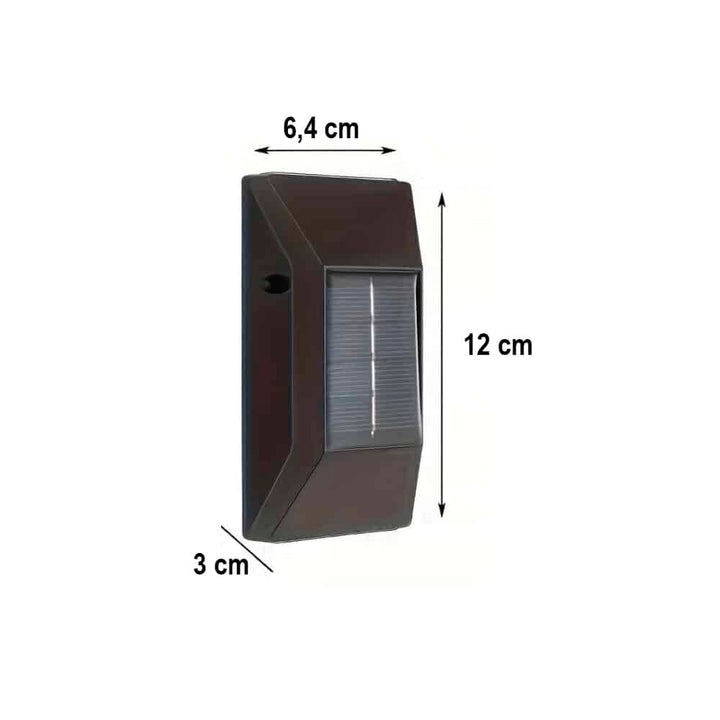 LED solar cell wall light (up-downlight), 2 pcs. Black | Kalsten