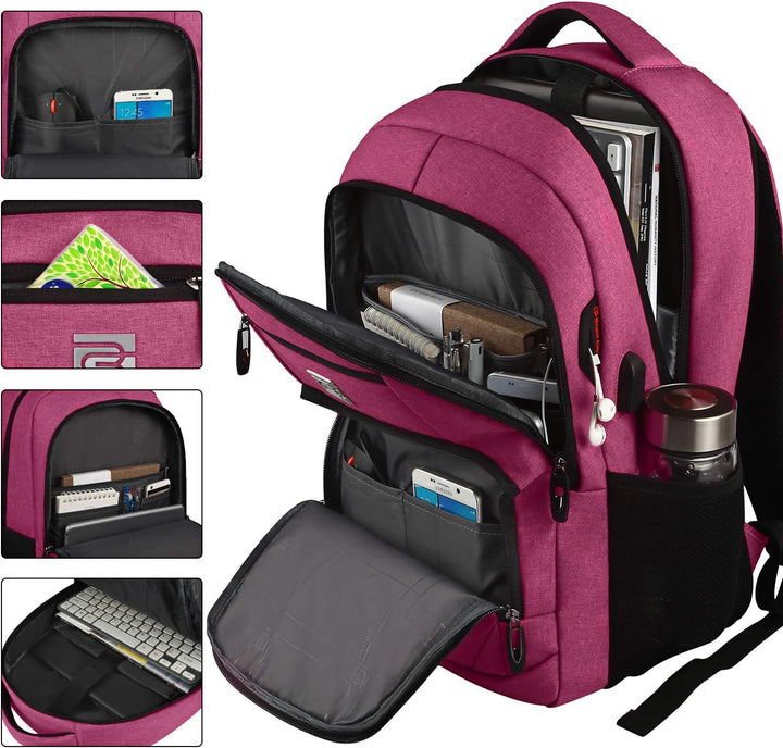 Slim Anti-Theft Laptop Backpack with USB Charging Port | Kalsten